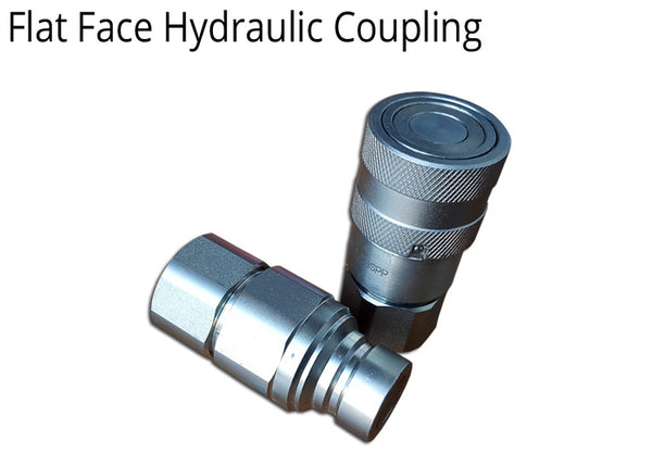 Hydraulic Coupling 1/2" BSPP Threads Flat Face - 2 Sets