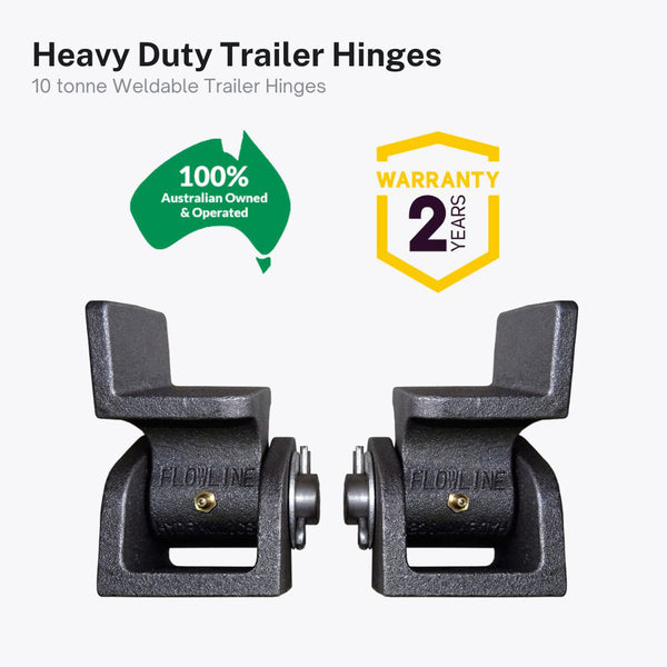 Heavy Duty Hinges for Tipper Trailers or Ute Trays - 10 Tonne