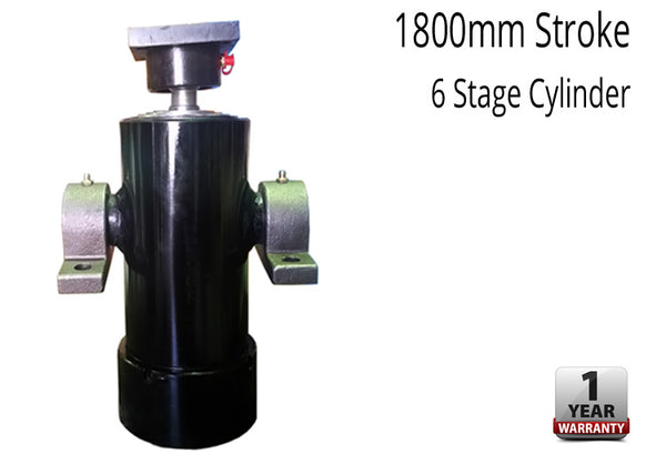 Hydraulic Cylinder Ram -1800 mm Stroke- 6 Stage