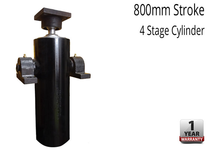 Hydraulic Cylinder Ram -800 mm Stroke- 4 Stage