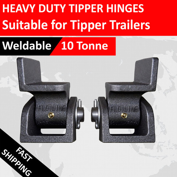 Heavy Duty Hinges for Tipper Trailers or Ute Trays - 10 Tonne