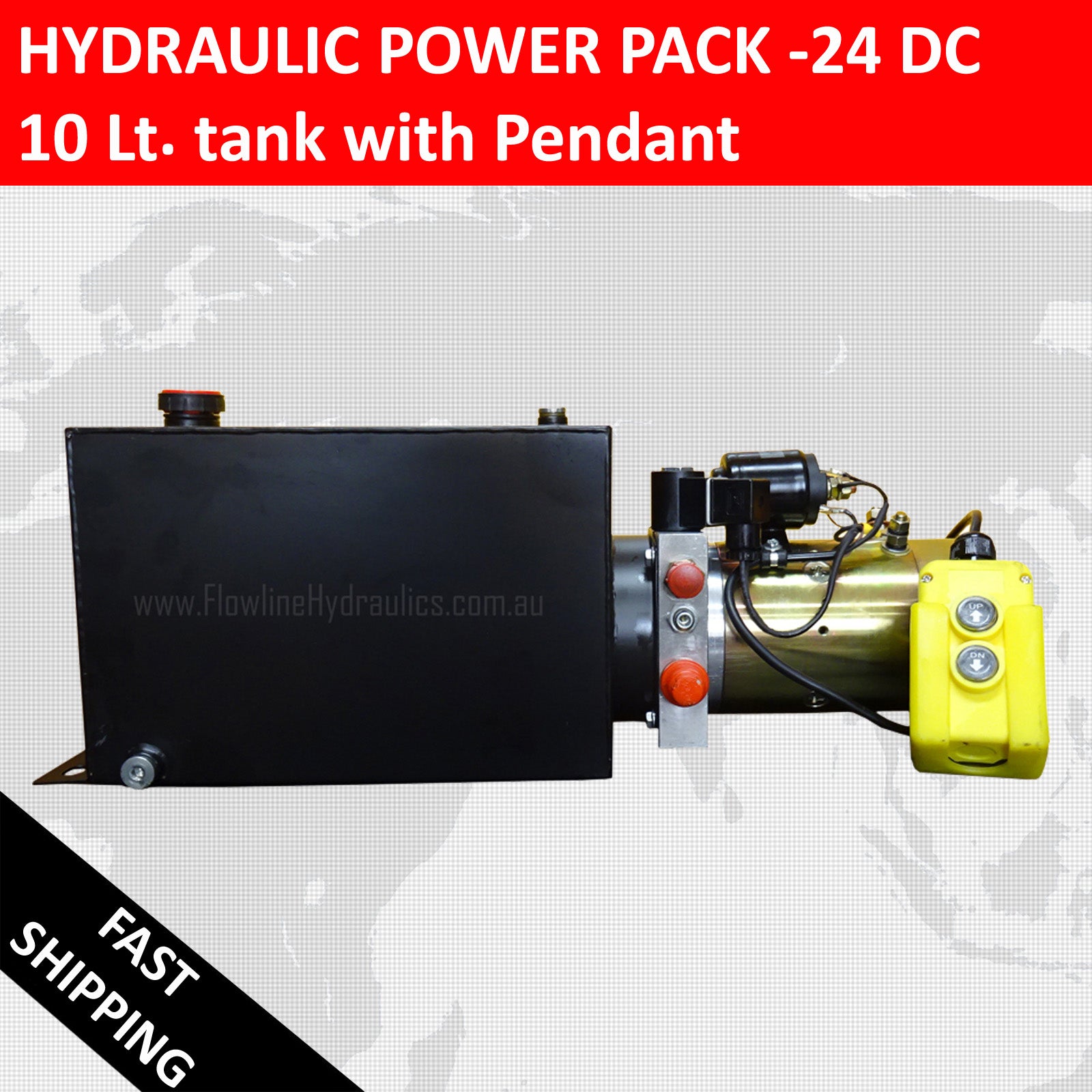 Buy Hydraulic Powerpack -24V DC -10lt Tank in Australia – Flowline